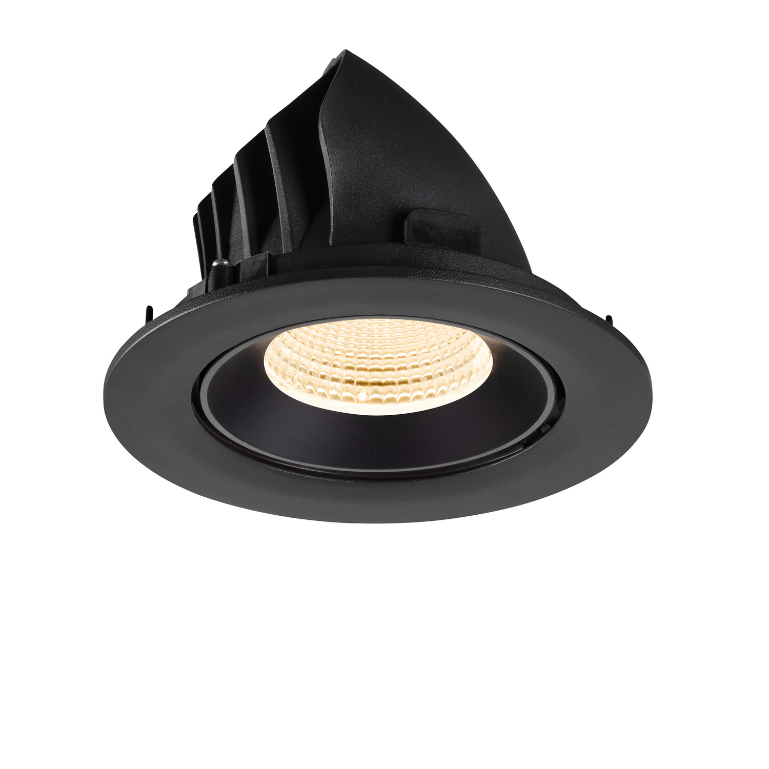 NUMINOS® GIMBLE L Infälld takarmatur, 2700 K, 55°, IP20, rund, svart - SLV | Bellalite
