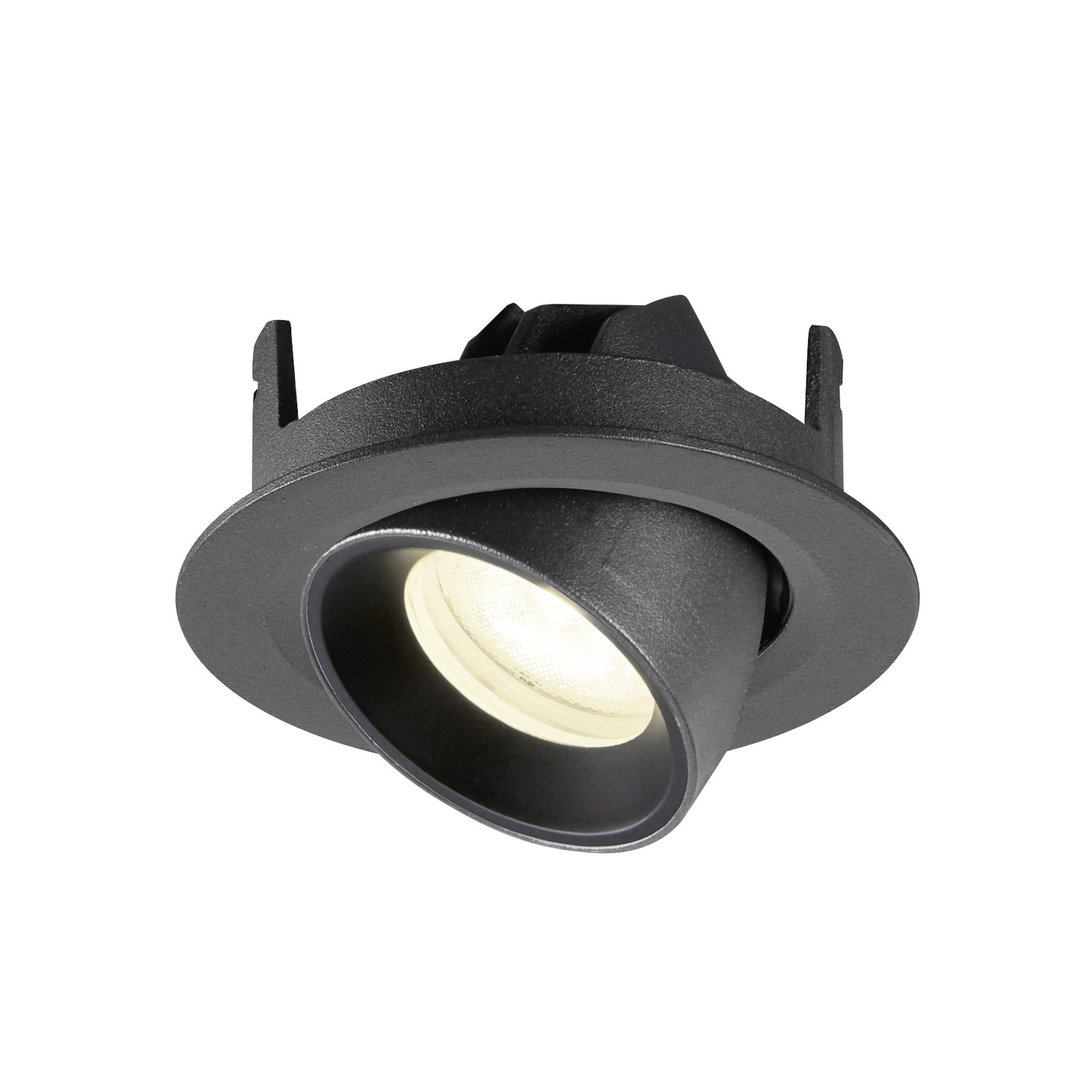 NUMINOS® GIMBLE XS infälld takarmatur, 4000 K, 55°, IP20, rund, svart - SLV | Bellalite