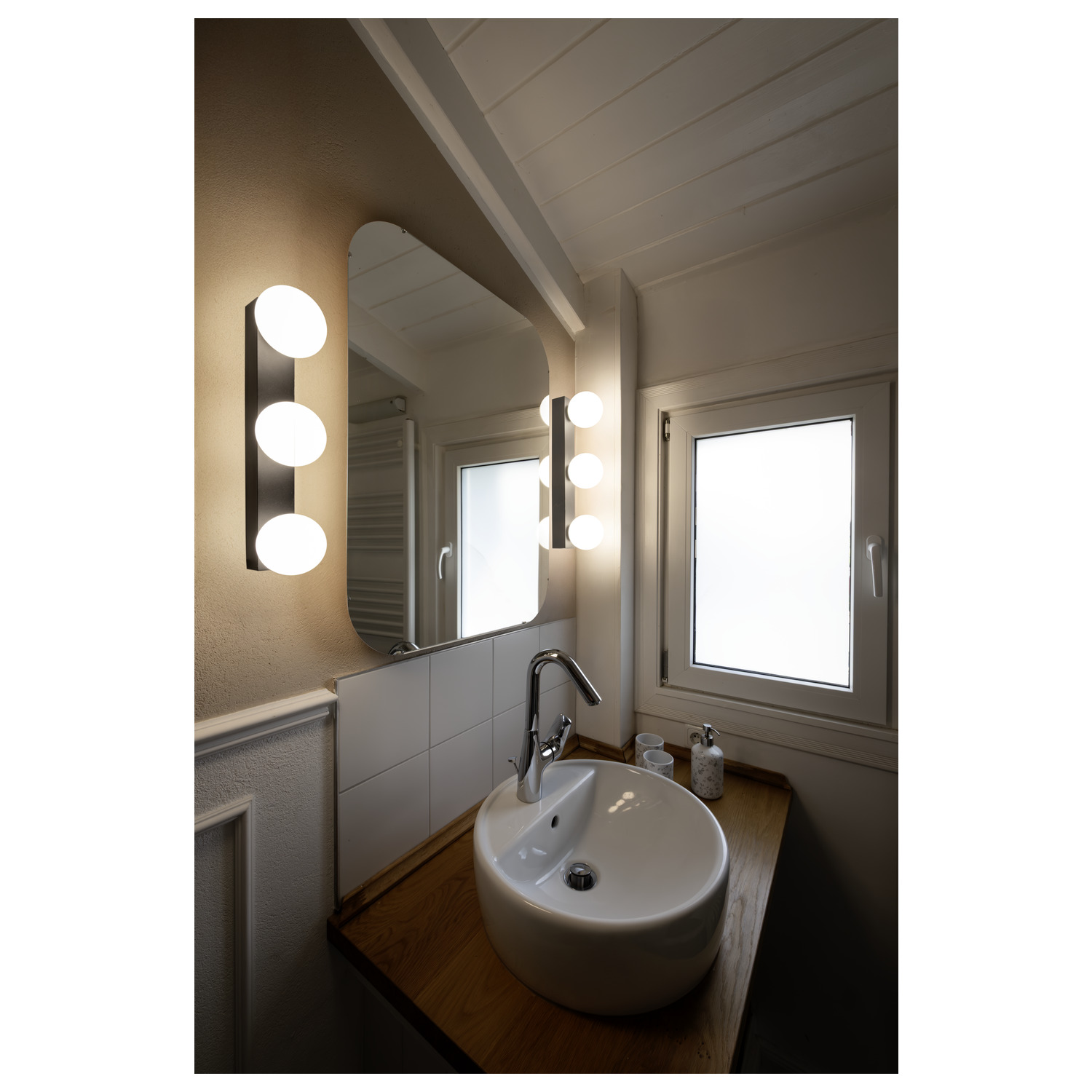 SUN Mirror Vägg utanpåliggande armatur, trippel, 2700/3000/40 - SLV | Bellalite