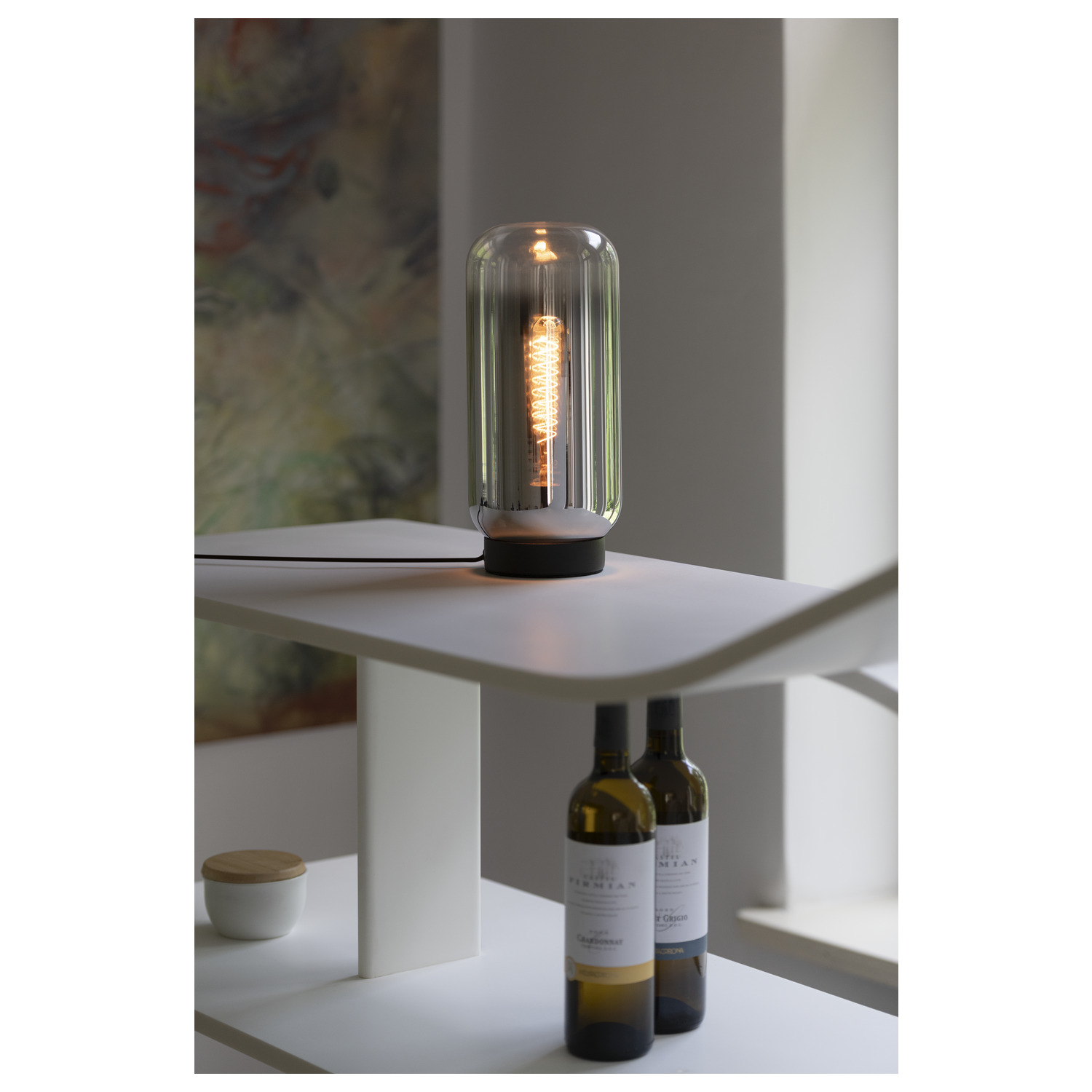 PANTILO SLIM bordslampa, cylindrisk, 1 x max. 15 W E27, krom - SLV | Bellalite