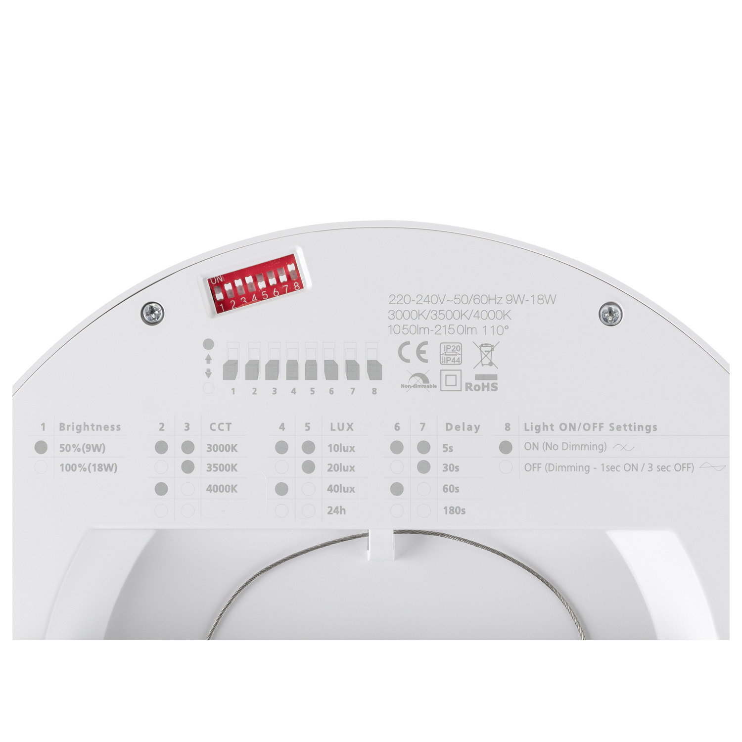 DOWNLIGHT VARIO 220 22 830/840 WH ML PIR  - SLV | Bellalite