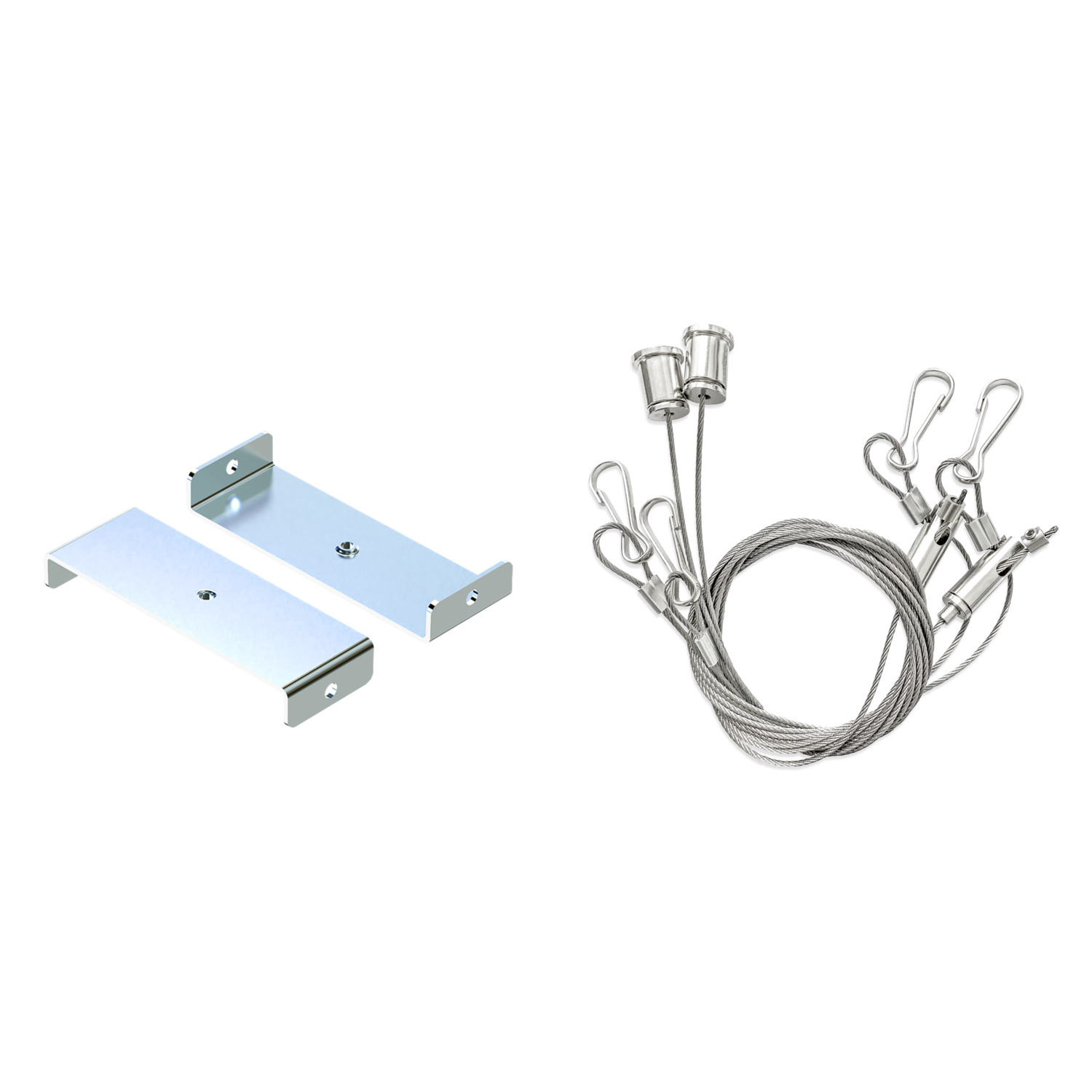BATTEN FLAT P Upphängningssatser med 2m 2st - SLV | Bellalite
