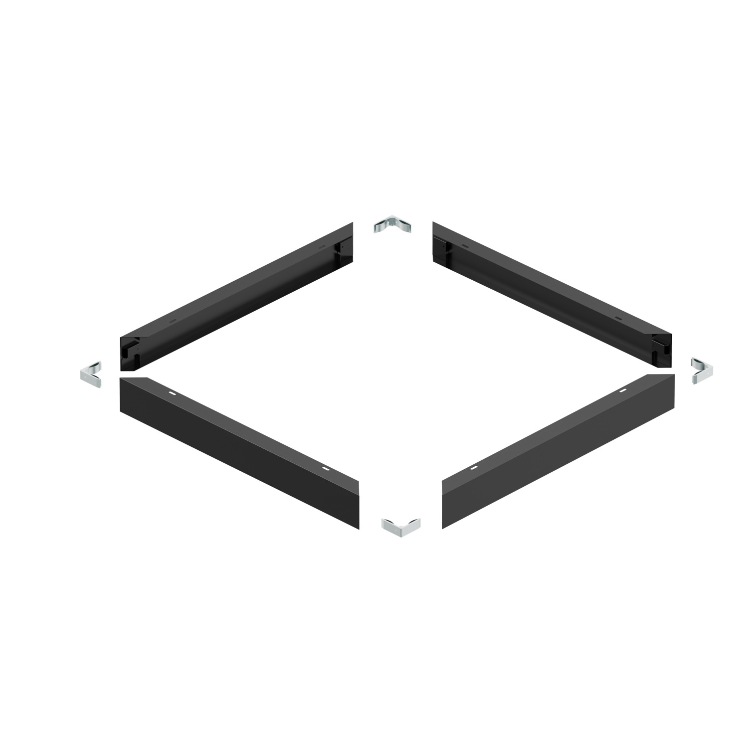 SURFACE MOUNTING FRAME 600 BK - SLV | Bellalite