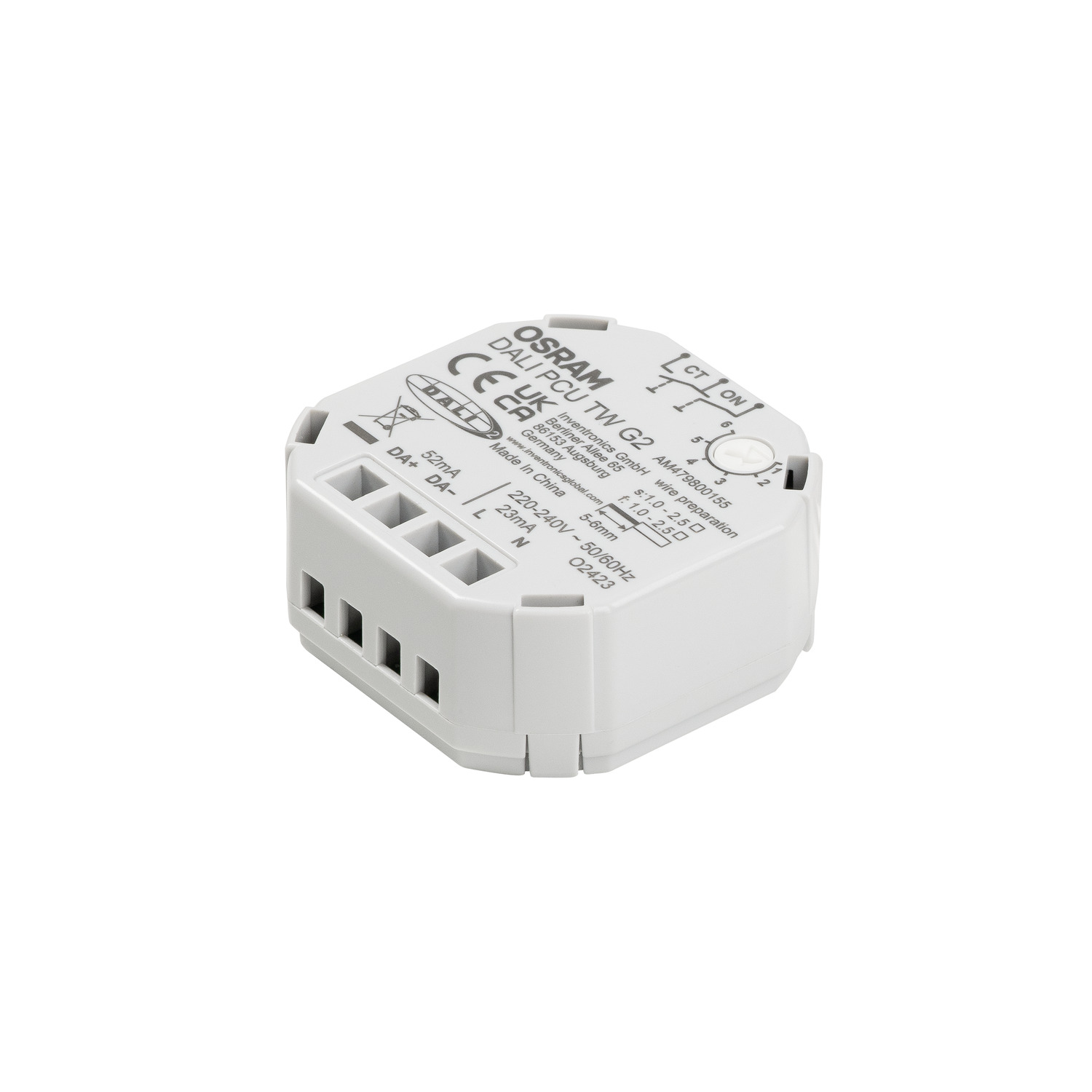 DALI INTERFACE PUSH DIMM / DALI PCU TW G2 vit - SLV | Bellalite
