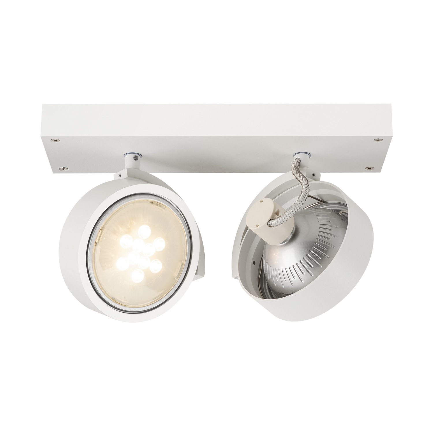 LED lichtbron QPAR111 GU10 7W 3000K 40° zilver