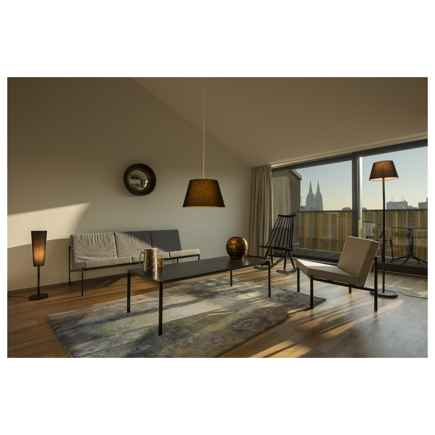 FENDA staande lamp voet enkel zwart 1xE27 zonder kap