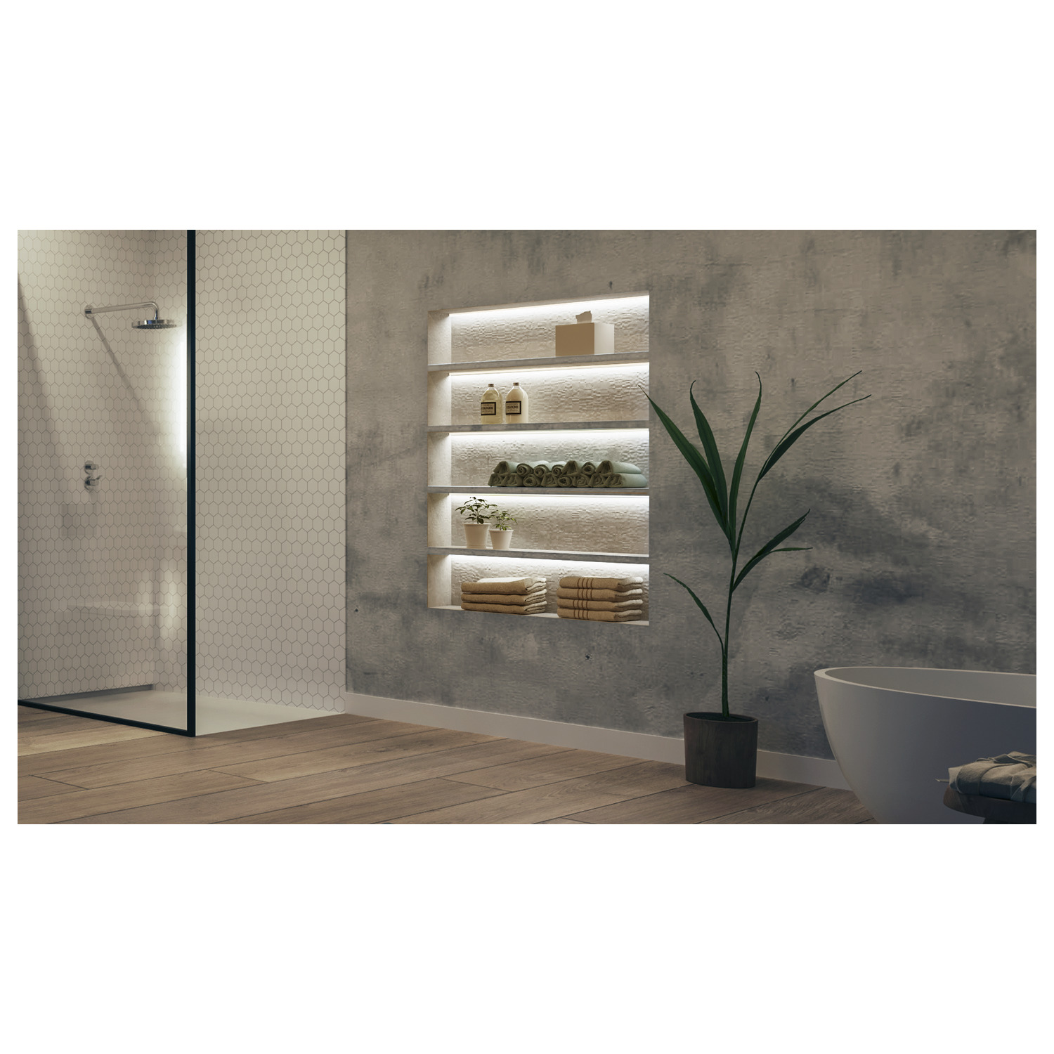 Plastic LED Profiel 2m melkglas img