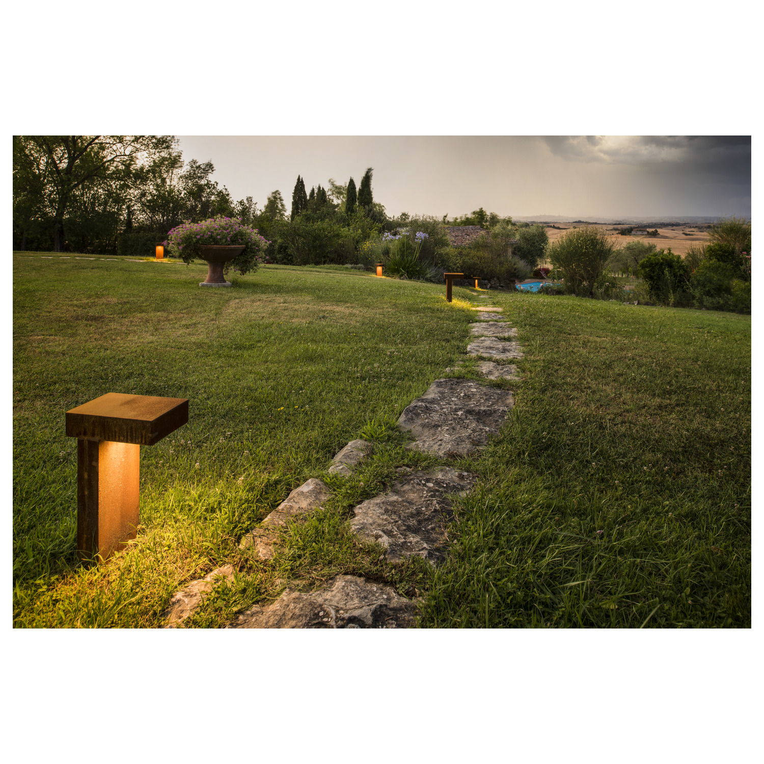 RUSTY PATHLIGHT geroest staal 1xGX53