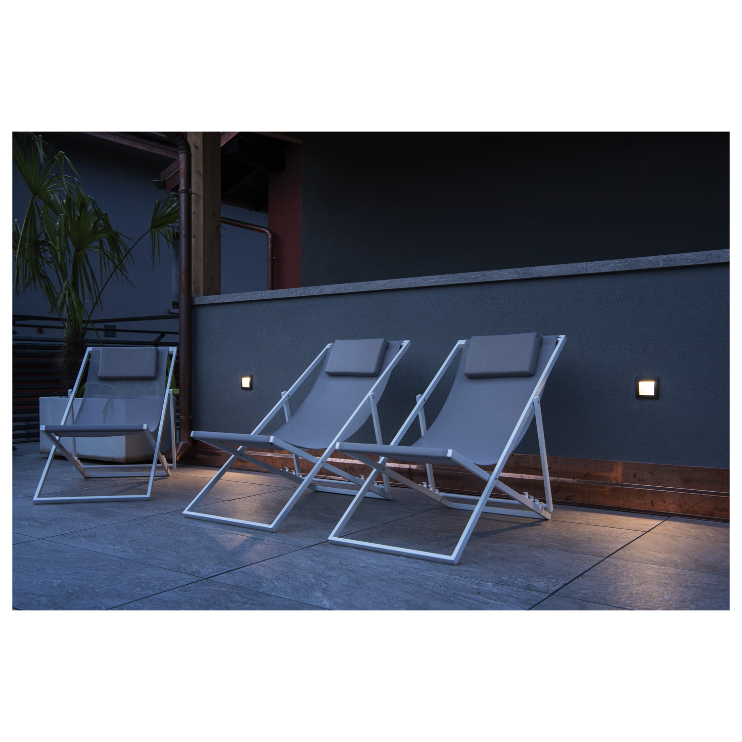 DOWNUNDER OUT LED L Outdoor infälld utomhusväggarmatur, LED, 3000 K, a - SLV | Bellalite