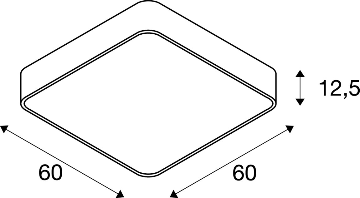 MEDO 60 Taklampa, LED, 3000 K, kantig, vit, 1-10V - SLV | Bellalite