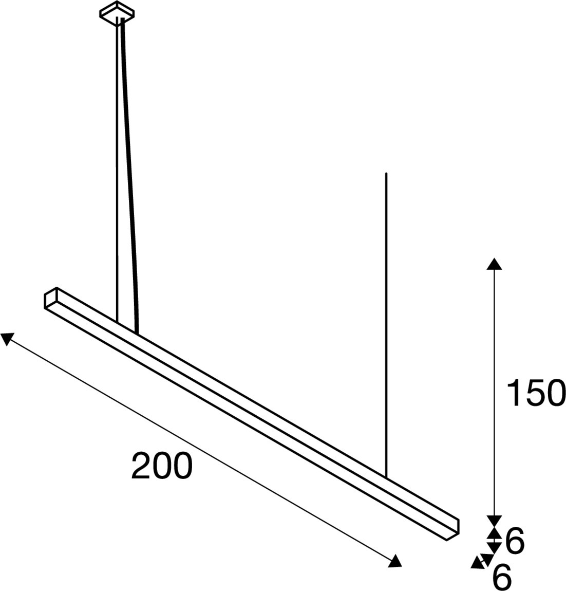 Q-LINE PD LED Indoor pendelarmatur, 2 m, lämplig för bildskä - SLV | Bellalite