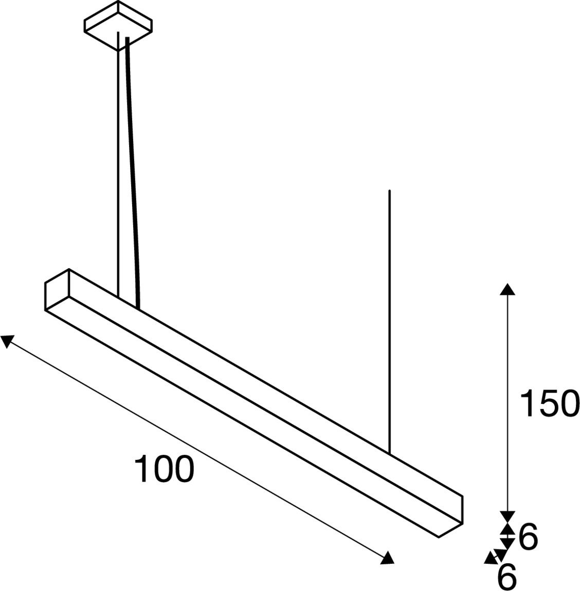 Q-LINE PD LED Indoor pendelarmatur, 1 m, lämplig för bildskä - SLV | Bellalite