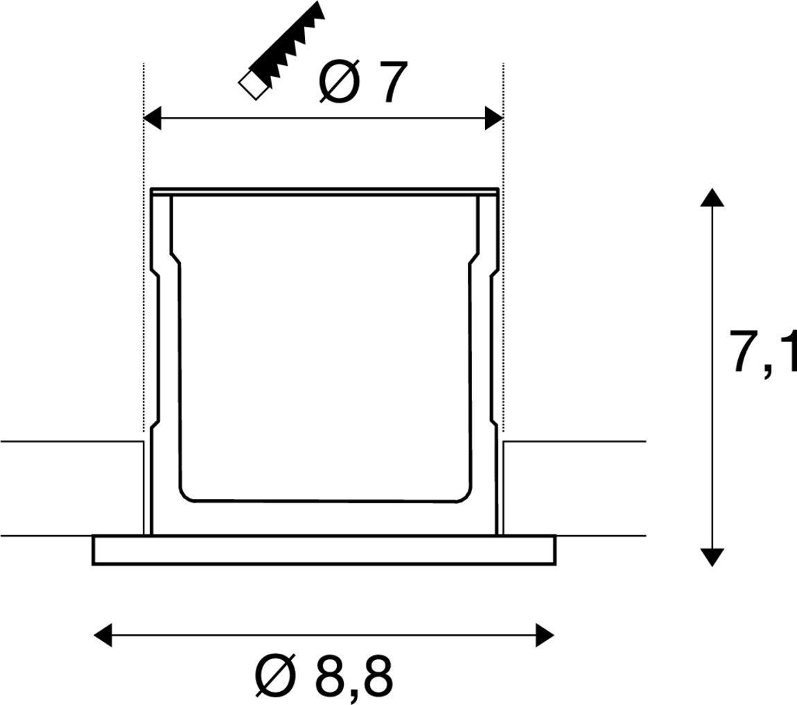KAMUELA ECO Infälld taklampa, LED, 3000 K, svrt, 38°, dimbar,  - SLV | Bellalite