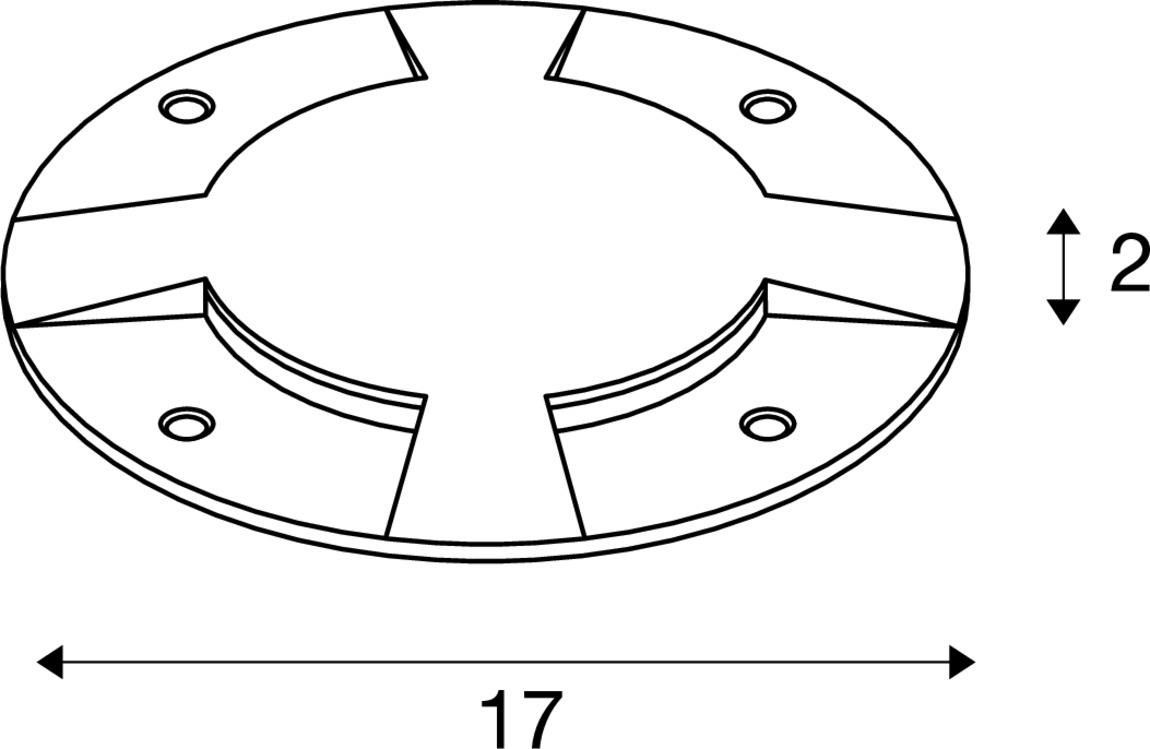 Tekening van BIG PLOT afdekking 4 slots zilvergrijs