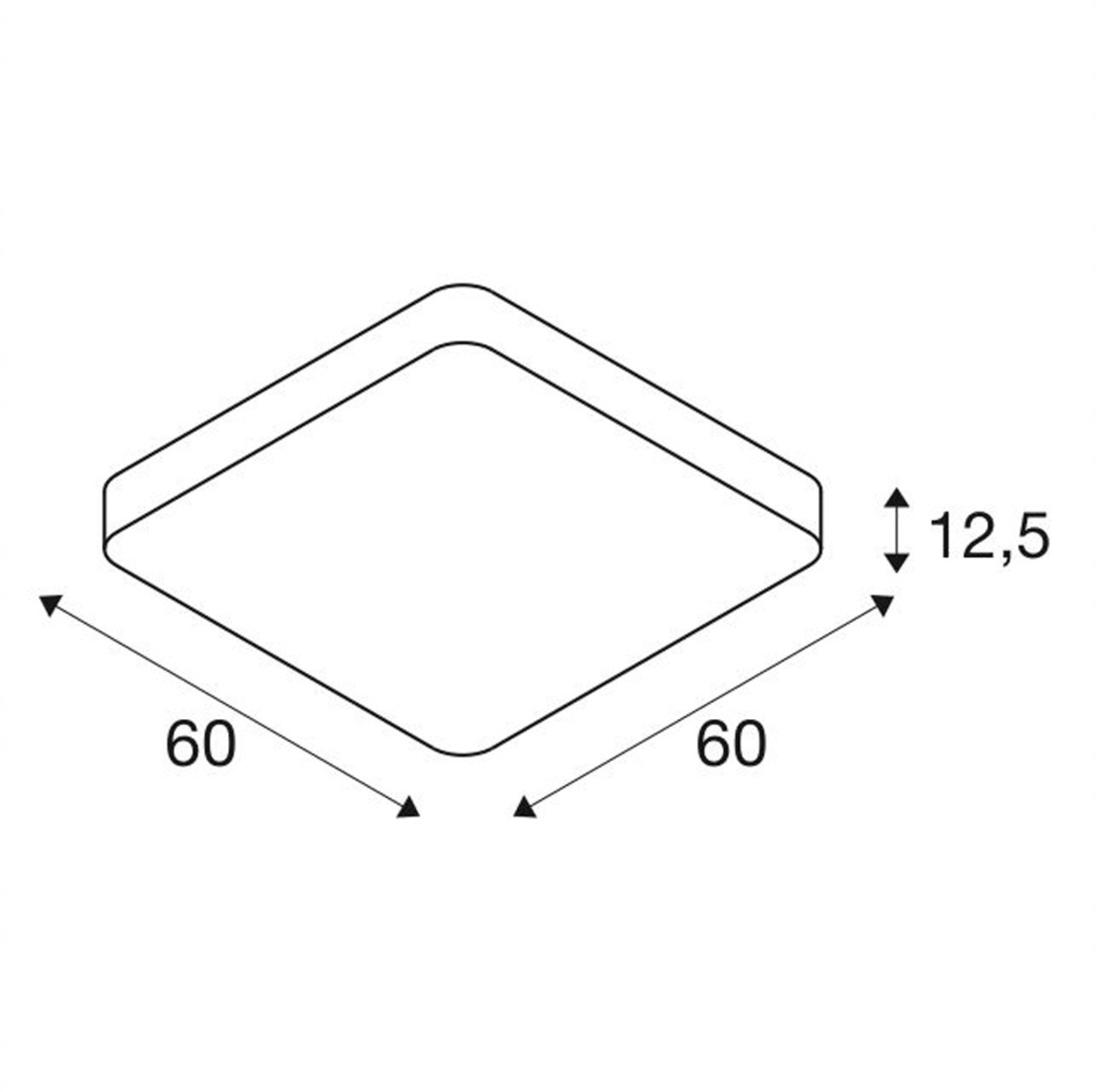 MEDO 60 SQUARE DALI Indoor LED utanpåliggande takarmatur vit 3000 K - SLV | Bellalite