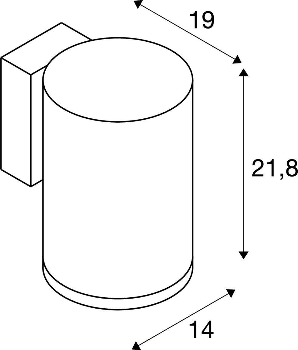 ENOLA ROUND L Single Outdoor LED utanpåliggande väggarmatur antr - SLV | Bellalite