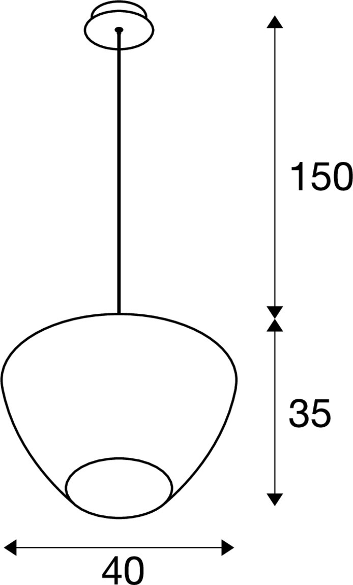 PANTILO CONVEX 40 Indoor pendelarmatur E27 krom - SLV | Bellalite