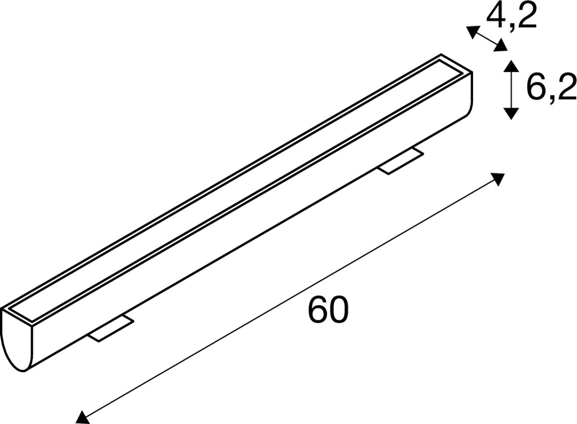 GALEN 60 SP outdoor LED-profil antracit Enfärgad CCT-switch 30 - SLV | Bellalite