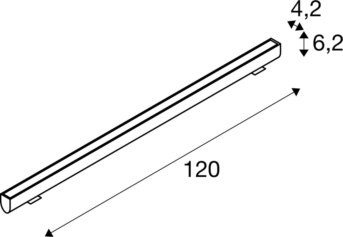 GALEN 120 SP LED-PROFIL Outdoor Enfärgad CCT-switch 3000/400 - SLV | Bellalite