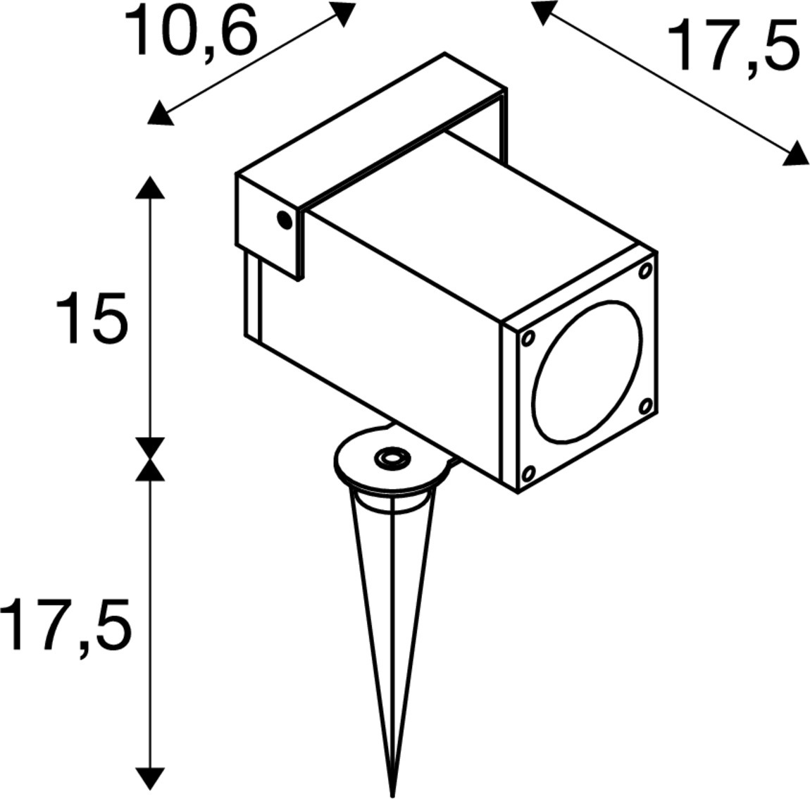THEO BRACKET SP QPAR51 Outdoor Markspettslampa antracit - SLV | Bellalite