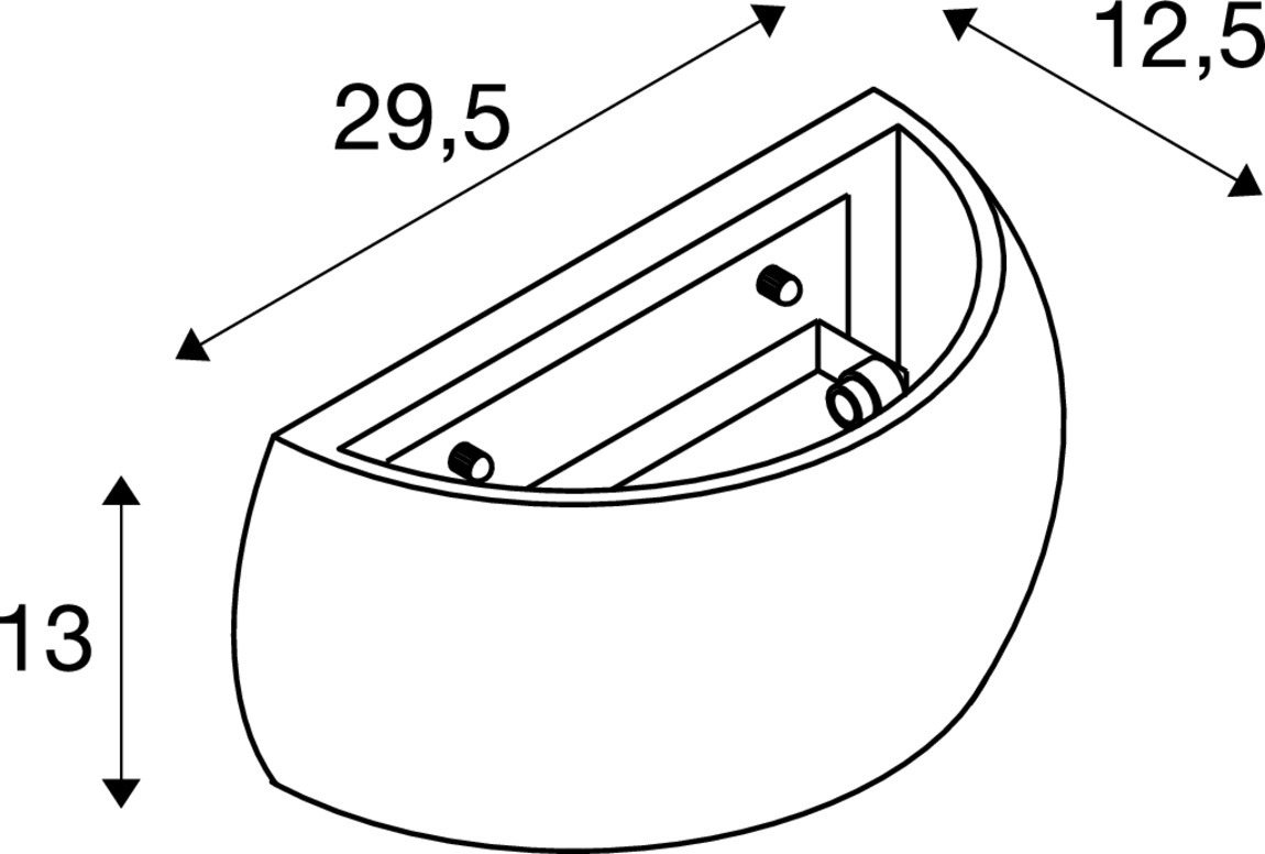 PLASTRA WL CURVED CURTAIN Indoor Ytmonterad vägglampa QT-DE12 vit - SLV | Bellalite