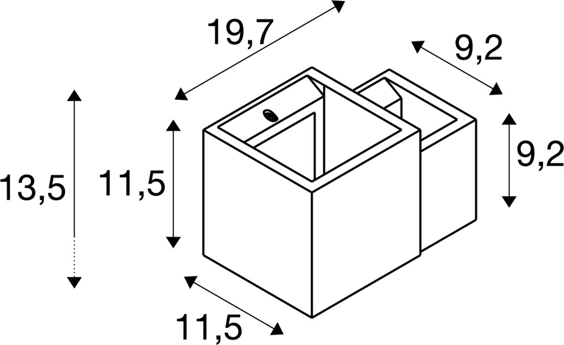 PLASTRA WL CUBES Indoor Ytmonterad vägglampa QT14 vit - SLV | Bellalite