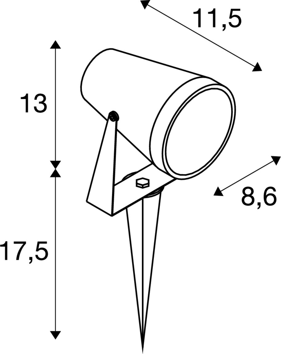 ESKINA FRAME 75 FL Outdoor LED-marklampa dubbel antracit CCT-switch 3 - SLV | Bellalite