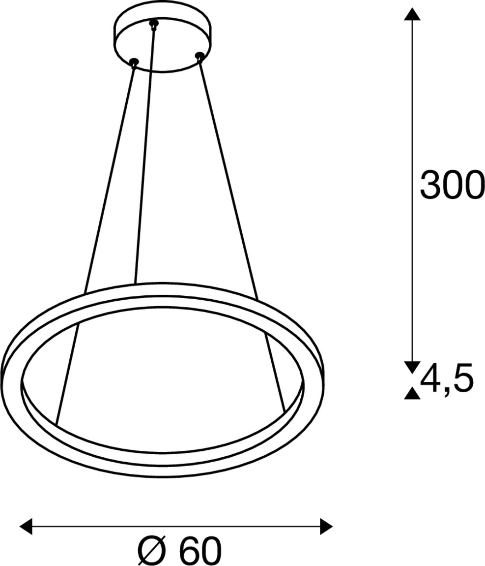 ONE 60 PD DALI UP/DOWN Indoor LED-taklampa vit CCT-switch 3000/4000 K - SLV | Bellalite
