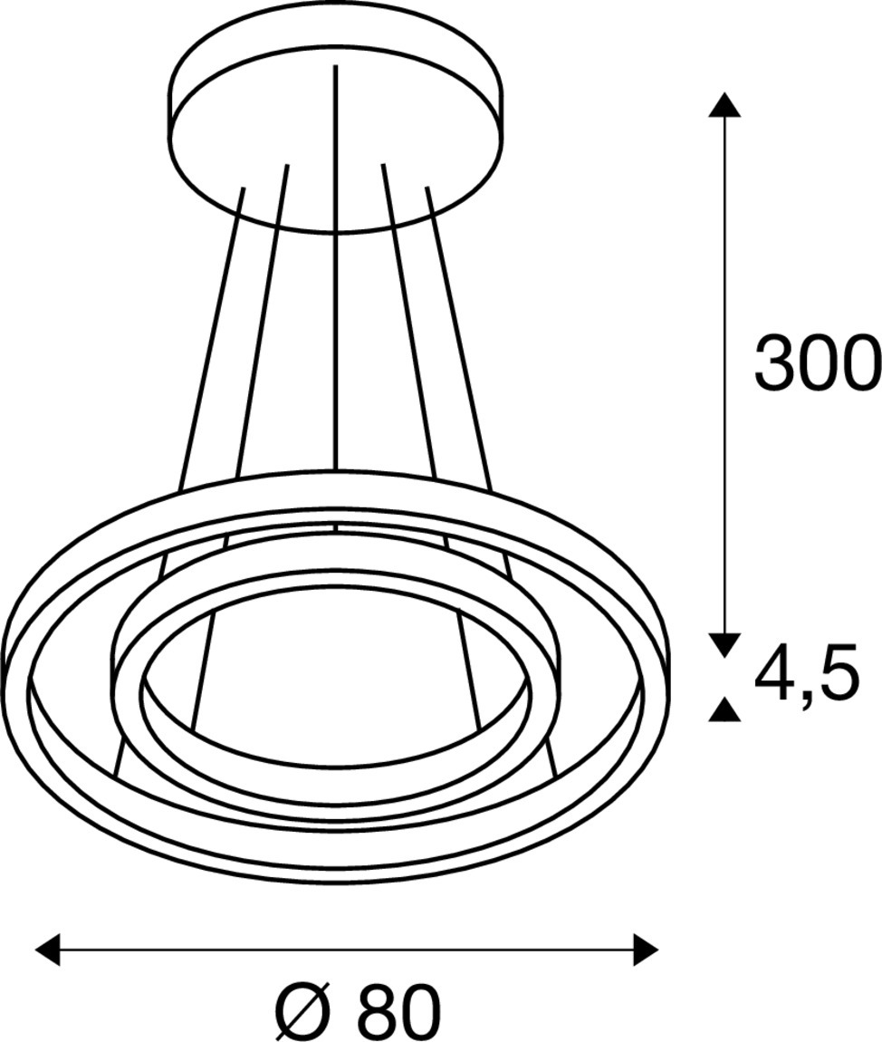 ONE DUBBEL PD DALI UP/DOWN Indoor LED-taklampa vit CCT-switch 3000/4000 K - SLV | Bellalite