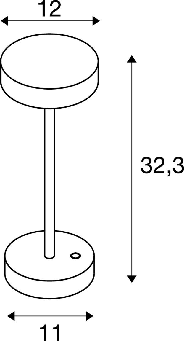 VINOLINA, table lamp, battery, IP54, 2700/3000K, TOUCH, Svart  - SLV | Bellalite