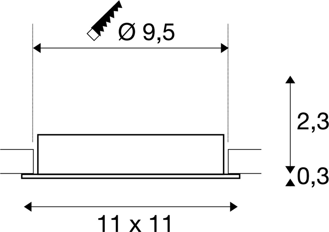 NEW TRIA 95 ceiling installation ring D: 11 H: 2.6 cm IP 20 ro - SLV | Bellalite