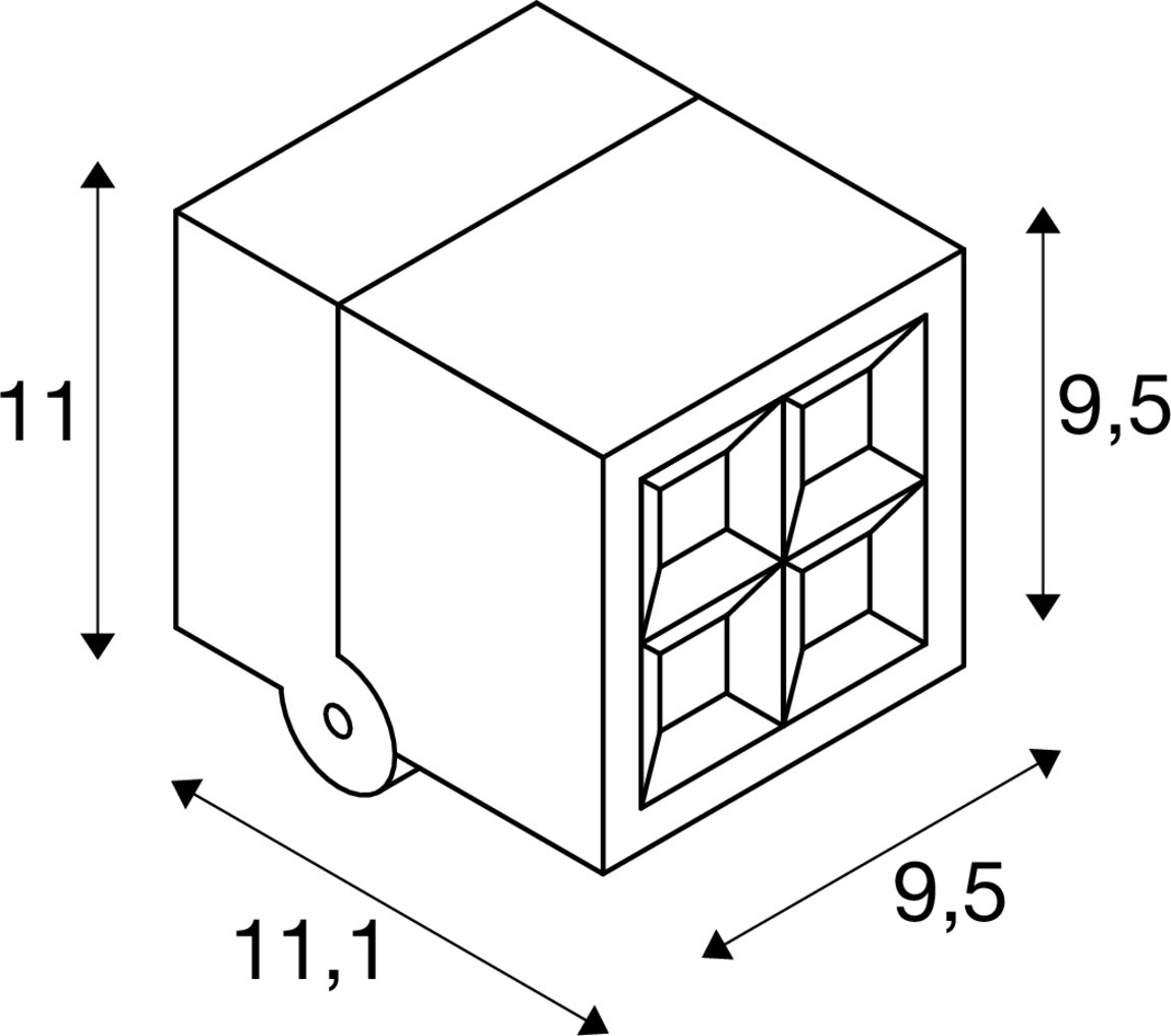 S-CUBE, wall and ceiling-mounted light, 2700/3000K, 15W, PHASE, 80°, Antracit  - SLV | Bellalite