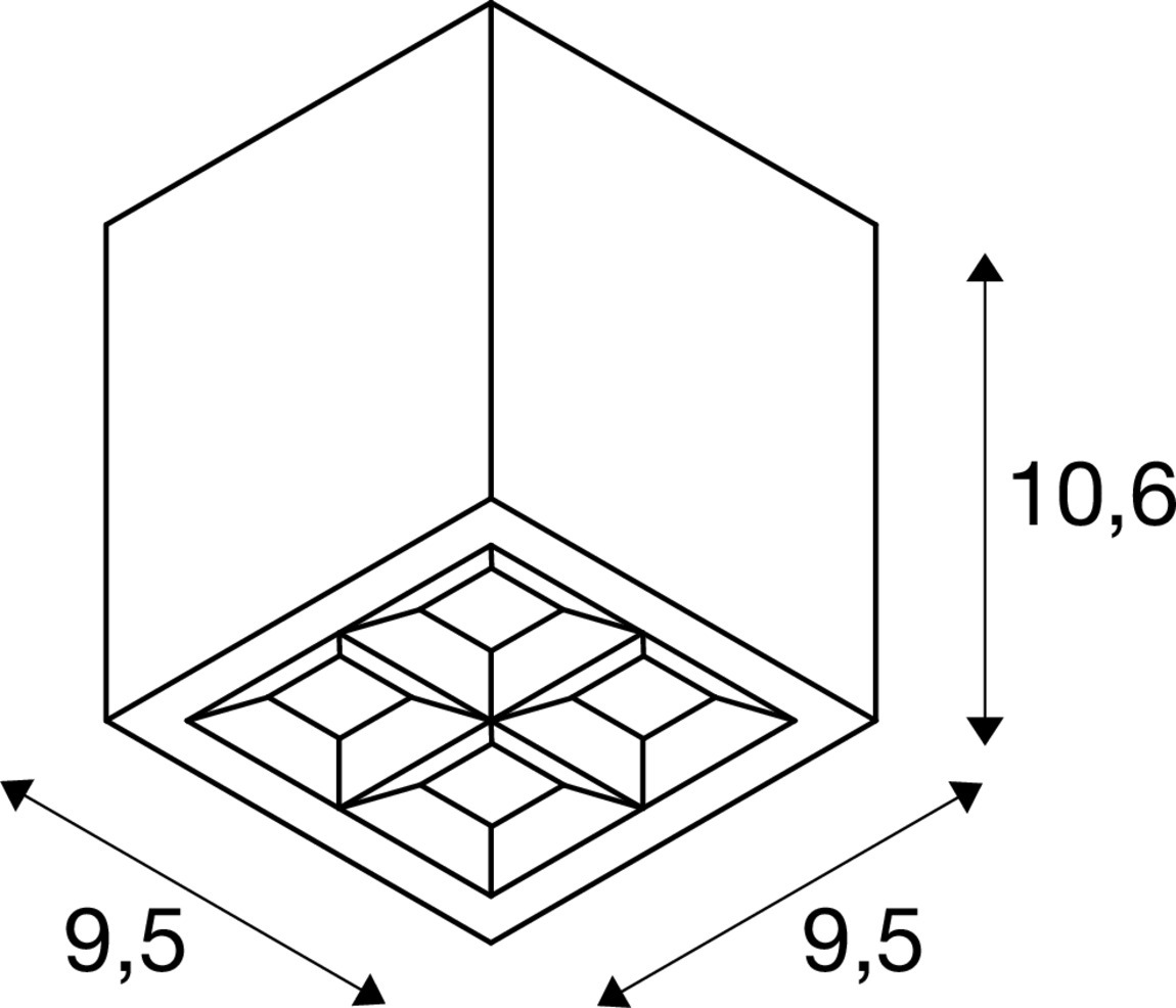 S-CUBE, ceiling-mounted light, 2700/3000K, 15W, PHASE, 80°, Antracit  - SLV | Bellalite