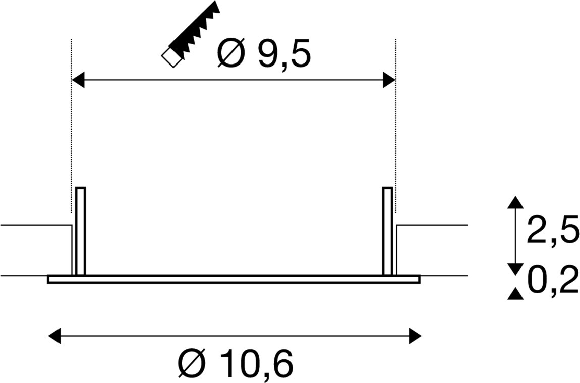 DOWNLIGHT V 100 platt hölje vitt - SLV | Bellalite