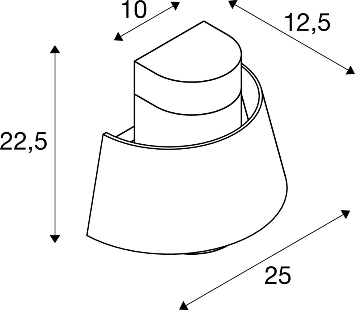 PHOTONI, wall-mounted light, conical, 1x max. 13W, E27, Rostfärgad  - SLV | Bellalite