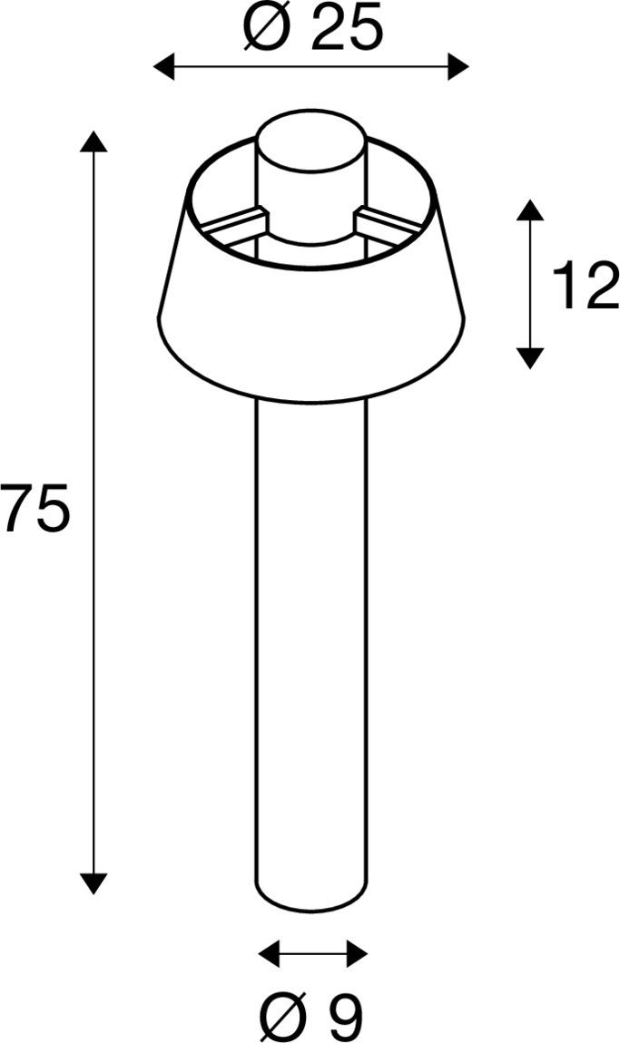 PHOTONI 75, free-standing lamp, E27, 13W, Svart  - SLV | Bellalite