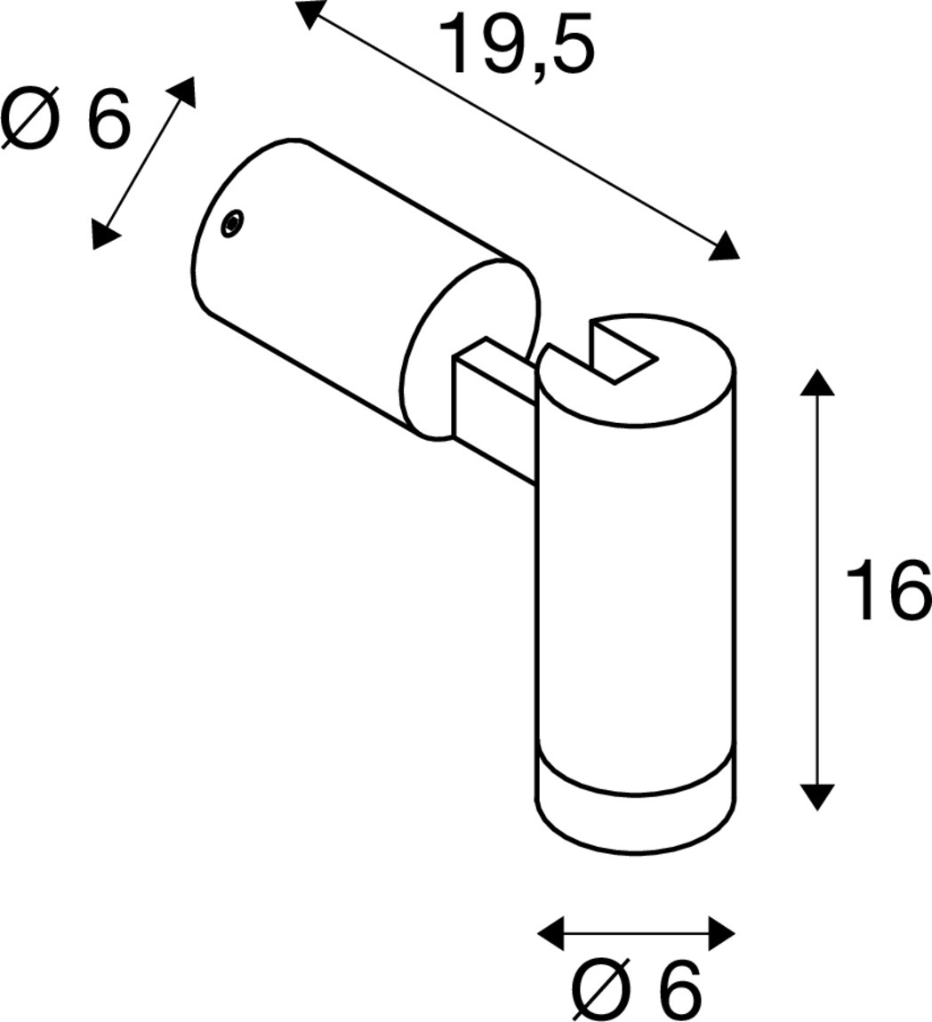 S-TUBE, wall-mounted light, round, GU10, 1x max. 10 W, Svart  - SLV | Bellalite