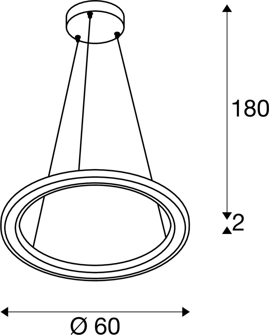 ONE FLAT PD enkel, Hängande lampa, 180 cm, 2700/3000 K, PHASE, - SLV | Bellalite