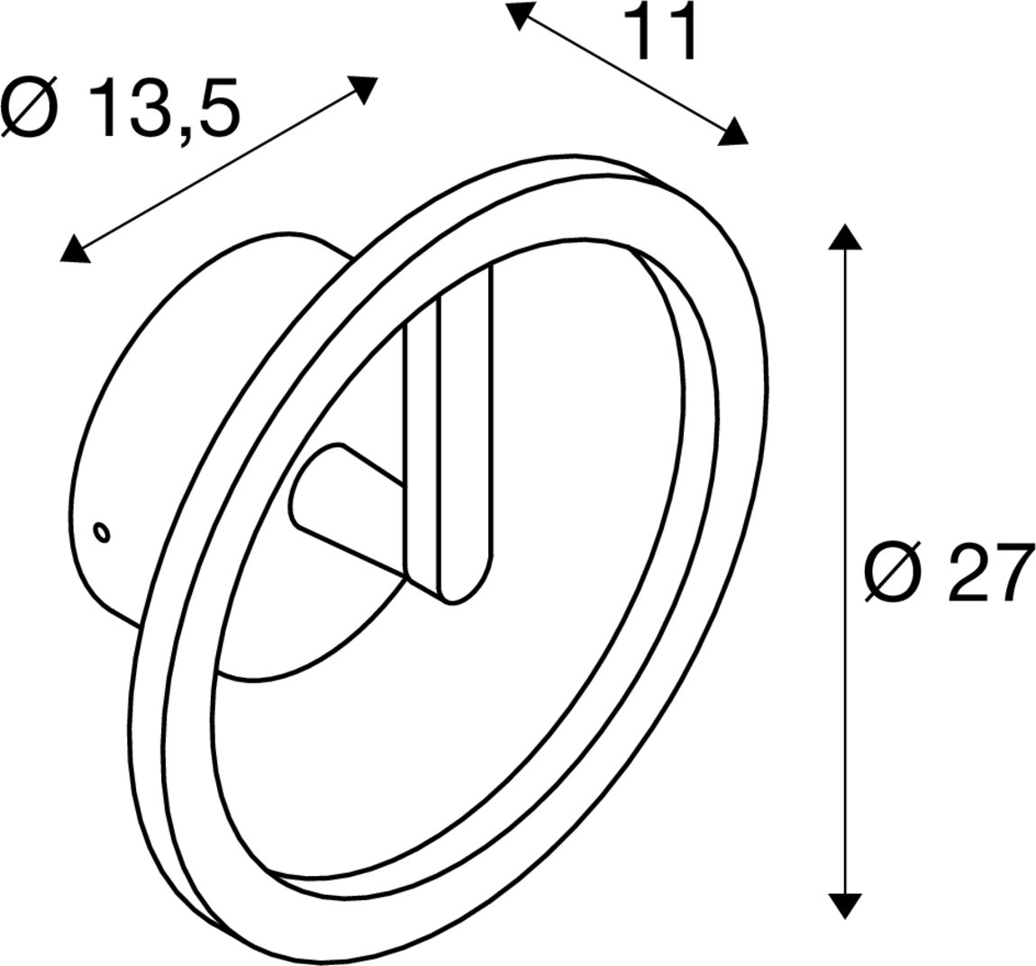 Q-RING vägglampa, 3000 K, PHASE, IP65, vit - SLV | Bellalite