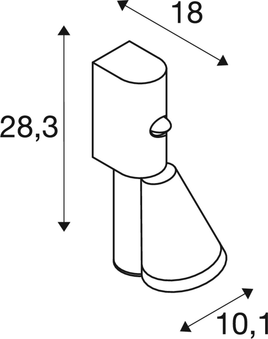T-TUBE vägglampa, GU10, enkel, sensor, IP44 - SLV | Bellalite