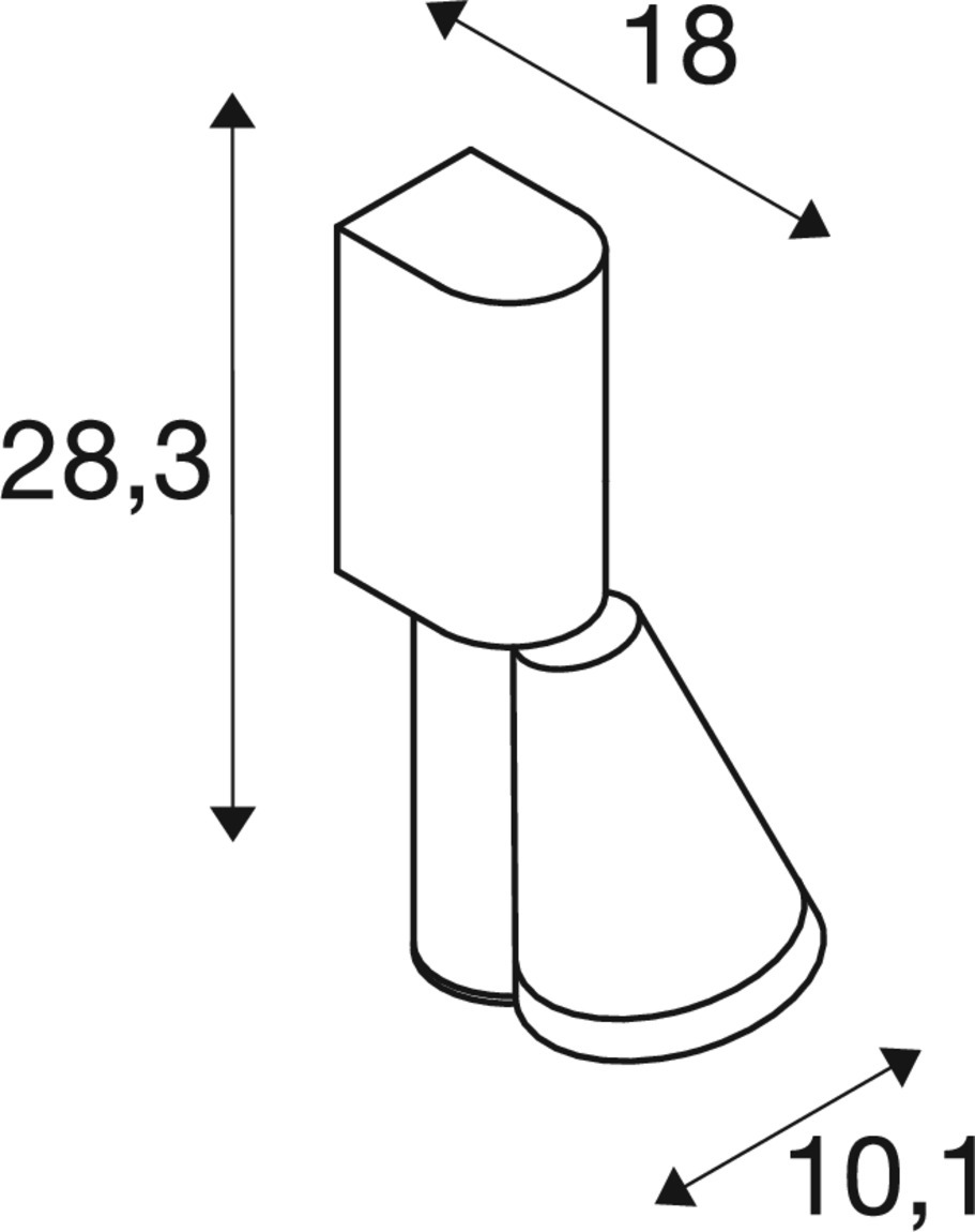 T-TUBE vägglampa, GU10, enkel, IP65 - SLV | Bellalite