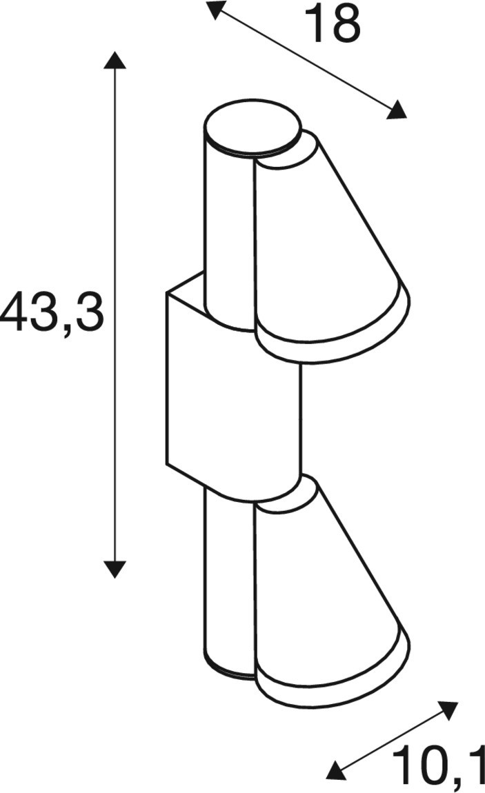 T-TUBE vägglampa, GU10, dubbel, IP65 - SLV | Bellalite