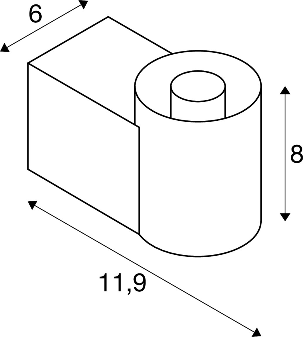 VARYT vägglampa, rund, 1x max. 6 W, E14, svart - SLV | Bellalite