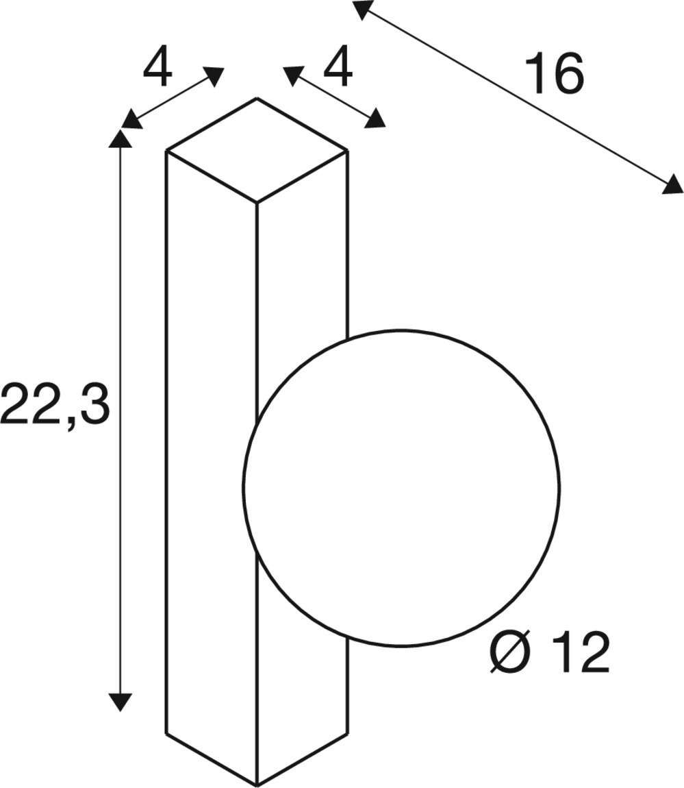 SUN Vägglampa, fyrkantig, 1x max. 40 W, LED-lampa, G9, - SLV | Bellalite