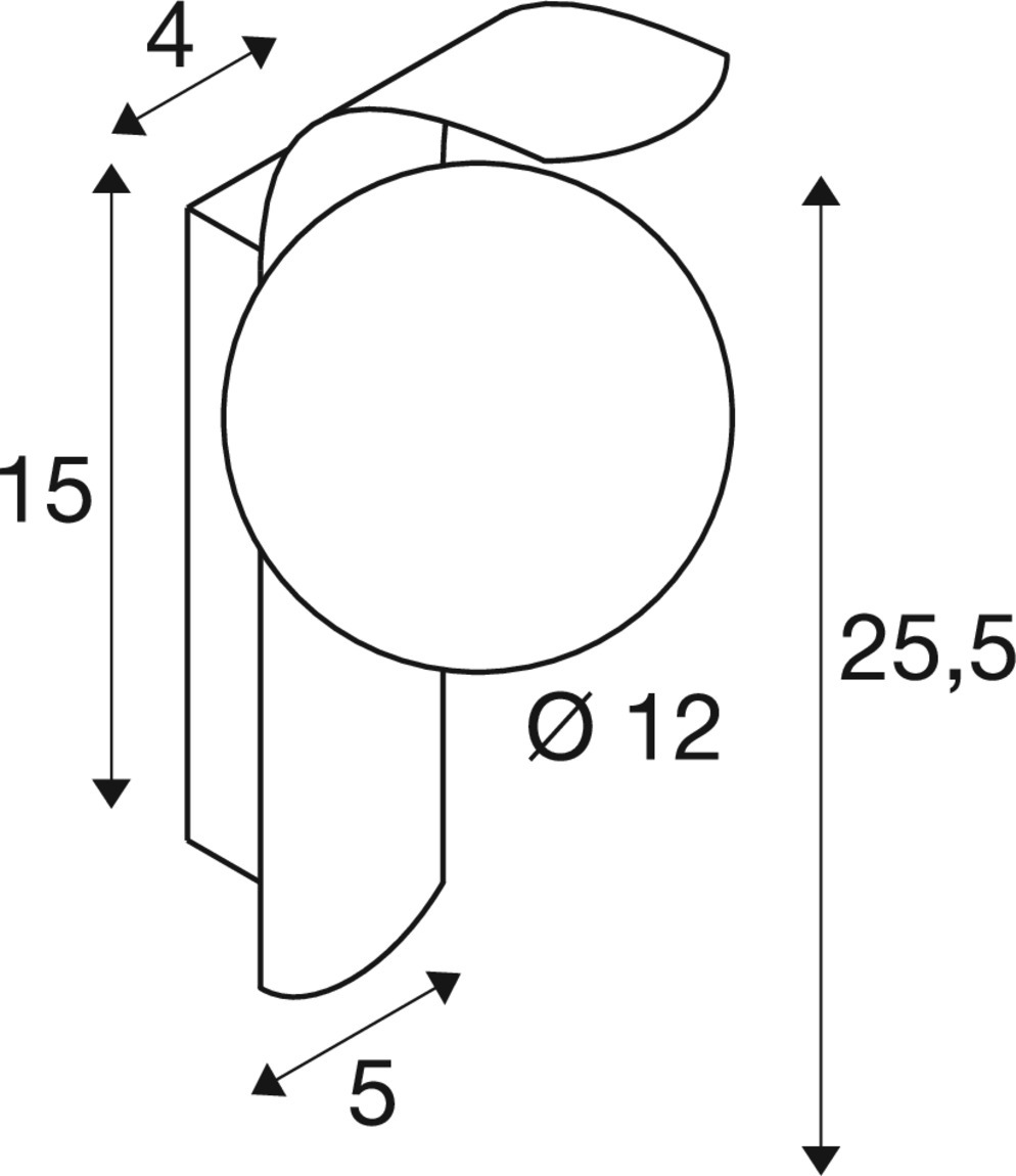 SUN Vägglampa, rund, 1x max. 40 W, LED-ljuskälla, G9,  - SLV | Bellalite