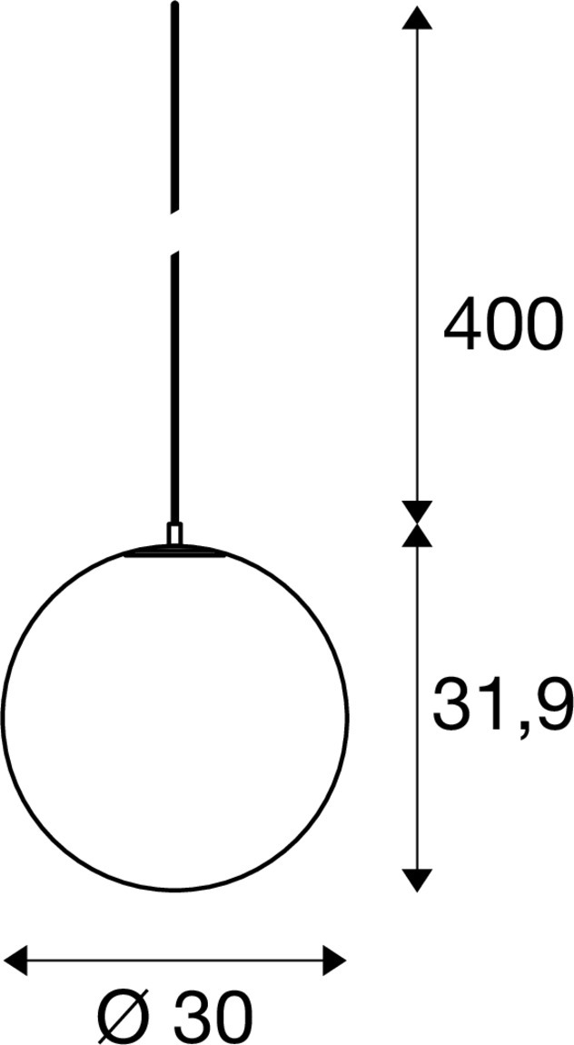 SUN 30 Hängande lampa, E27, öppet kabelände, 1x max. 40 W - SLV | Bellalite