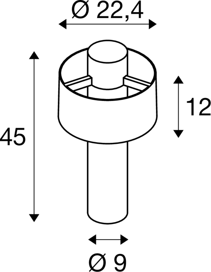 PHOTONI CYL POLE 45 Golvstående lampa, E27, 1x max. 13 W, rost - SLV | Bellalite