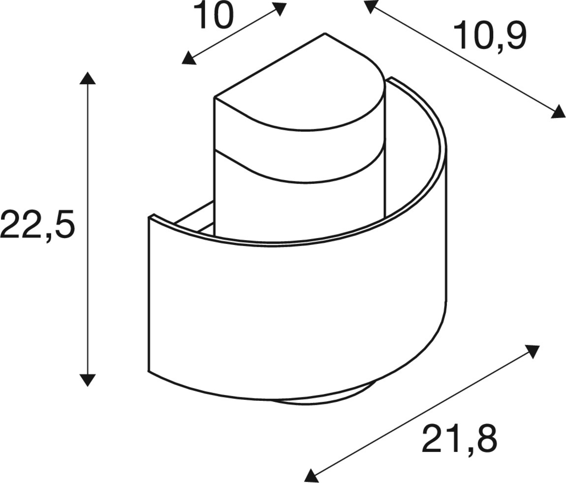 PHOTONI CYL Vägglampa, cylindrisk, 1x max. 13 W, E27, svart - SLV | Bellalite