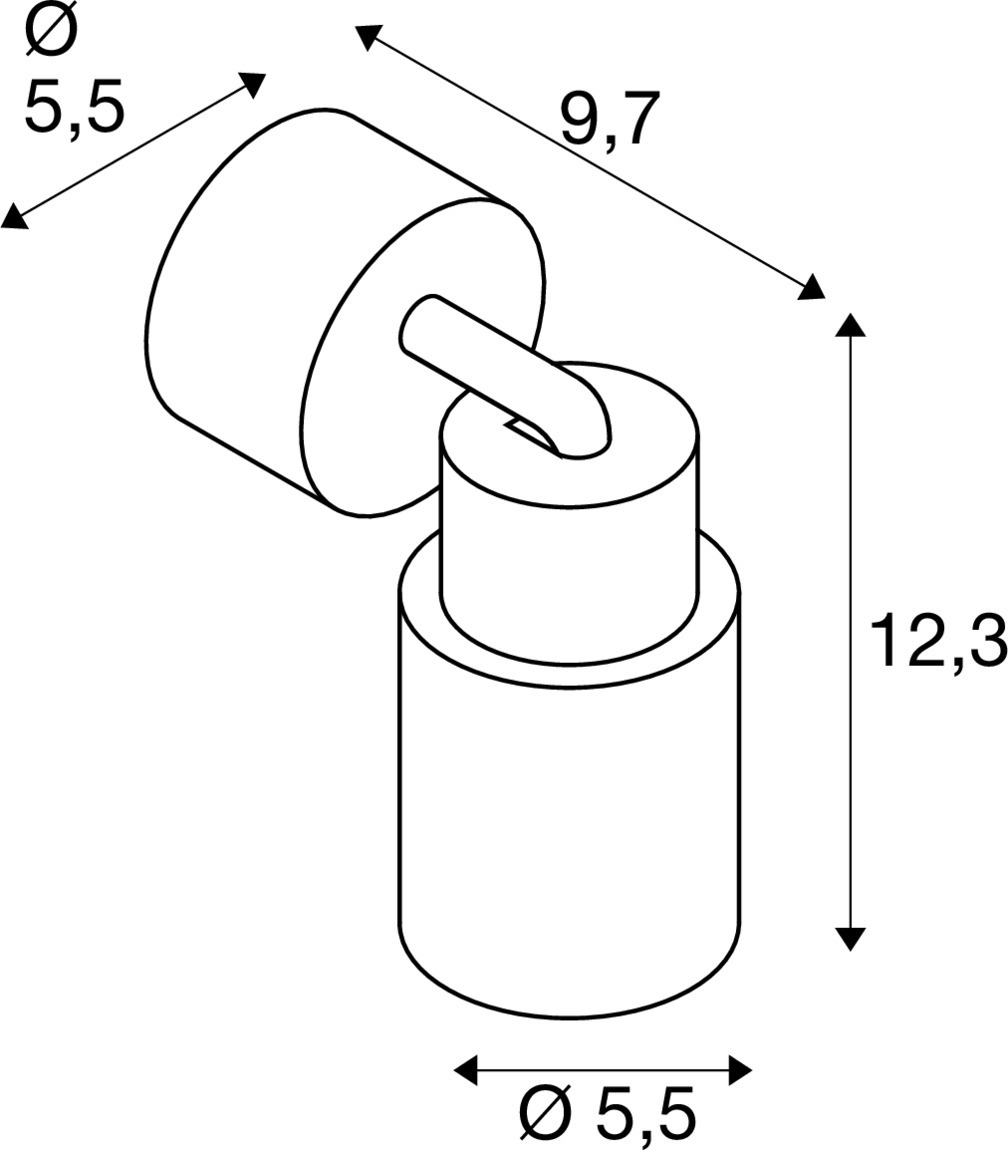 PURI 2.0 Tube Vägg- och takmonterad armatur, 1x max. 6 W GU10, s - SLV | Bellalite