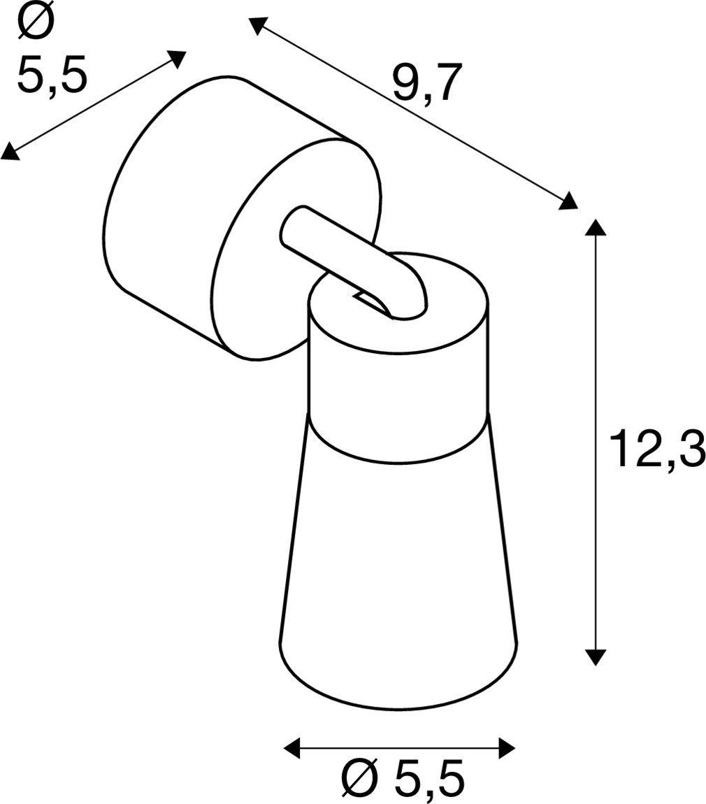 PURI 2.0 Cone Vägg- och takmonterad armatur, 1x max. 6 W GU10, g - SLV | Bellalite